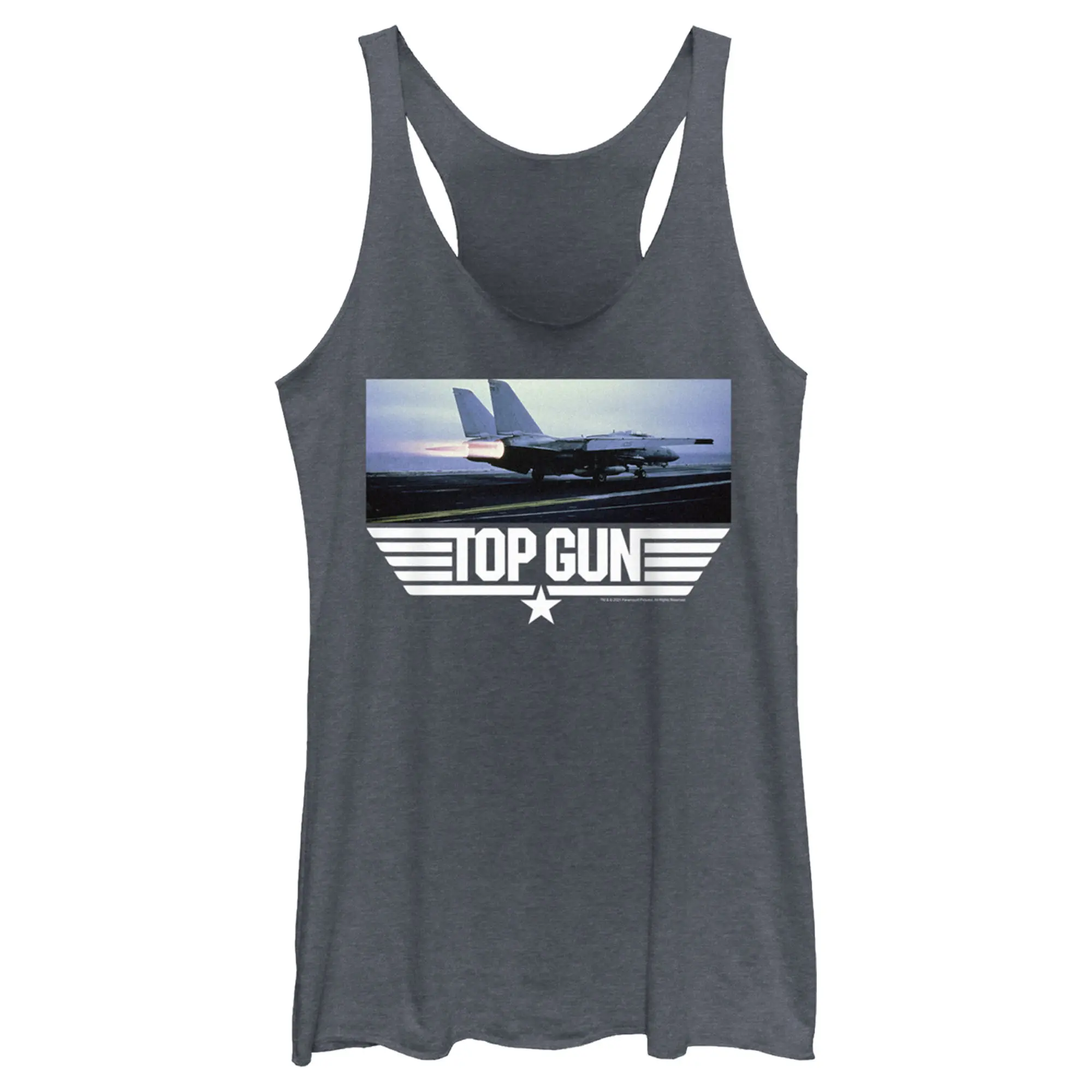 Women's Top Gun Fighter Jet Ready for Takeoff Racerback Tank Top