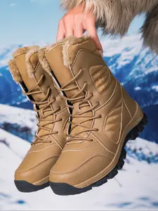 Women's Fashion Outdoor Lightweight Hiking Boots, High-Top Waterproof Anti-Slip Desert Shoes, Winter Sporty Walking Boots, Casual Daily Wear