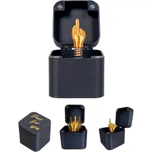 Funny Middle Finger In Ring Box,Surprise Spoof Prank Pop Up Middle Finger Gifts,Christmas Prank Gift Boxes For Adults,For Office Desk Decor Home Decor Middle Finger Box
