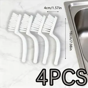 4pcs Multipurpose Bathroom Tile Floor Gap Cleaning Brush Window Groove Cleaning Brush Convenient Household Corner Cleaning Tools