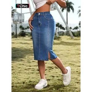 Women’s Fashion Denim Skirt, Trendy Design Spring/Summer New Arrival, High Elasticity, Comfortable and Breathable, Casual Wear, Mini A-line Slim Fit