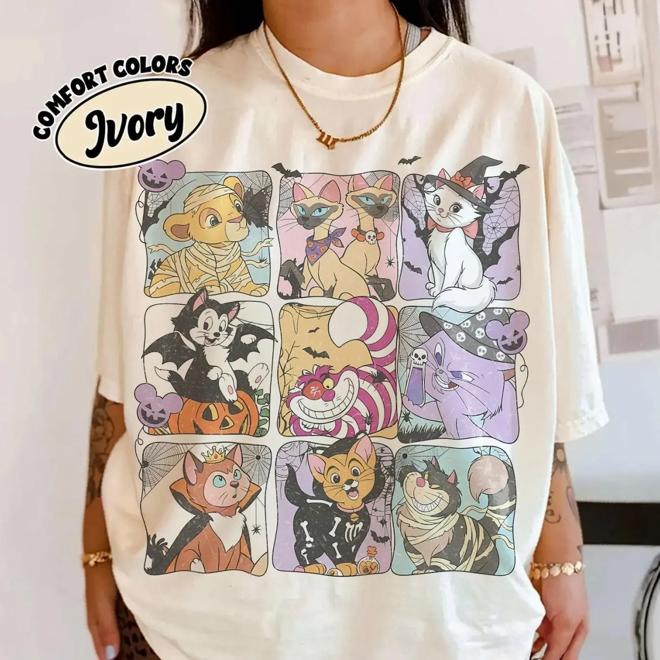 Vintage Comfort Colors Cats Halloween Tee, The Aristocats Spooky Season Shirt, Trick or Treat Trip 2026, Cat Lover Gift