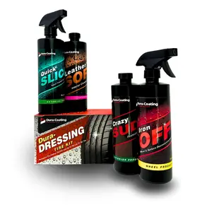 Dura-Dressing Total Care KIT - Quick-Sliding Spray and Wheel Cleaning Bottles, Includes Iron Off Action for Effective Cleaning