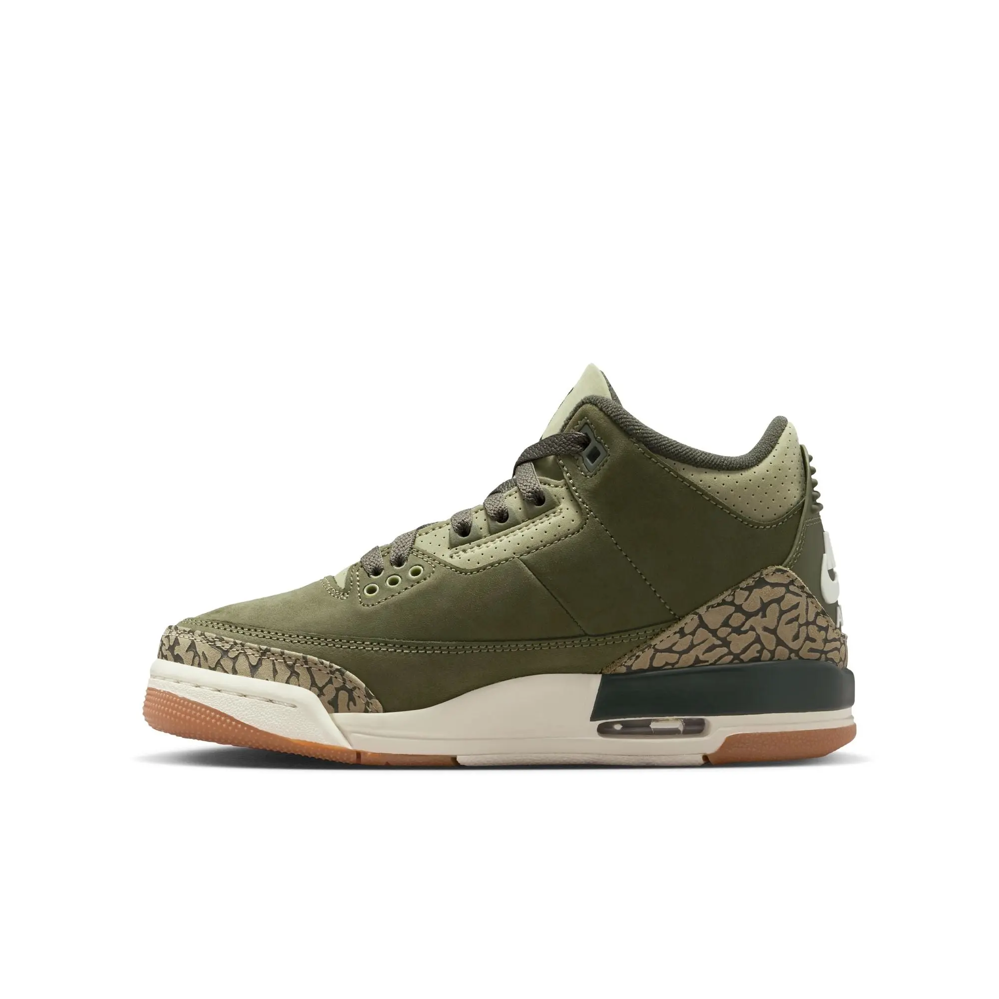 Air Jordan 3 Retro "Family Affair" Men's, Sequoia-Neutral Olive-Sail, 80s Throwback Look with Foam Midsole & Solid Rubber Outsole, DM0967-202