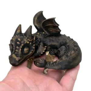 Baby Sleeping Dragon- Adorable Shelf Decoration - 3D Printed Design - Bookshelf home Decor - gift Lightweight