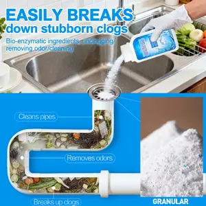 【BLACK FRIDAY】Luminash Powerful Pipe Dredging Agent for Kitchen and Toilet Pipelines - Dissolves 200+ Blockages and Kills 99% of Bacteria