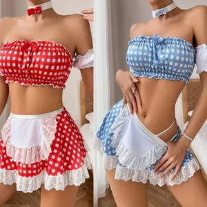 sexy lingerie cosplay seduction sexy two-tone girl school uniform erotic set