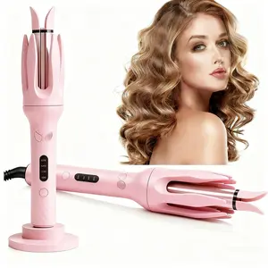 Electric Hair Curler, 4-Speed Temperature Control Adjustable Curling Iron Set Hair Curler, LED Screen Hair Curling Wand, Hair Styling Tool, hair curler lazy ，Waver Crimper Wavy Curly Hair Products