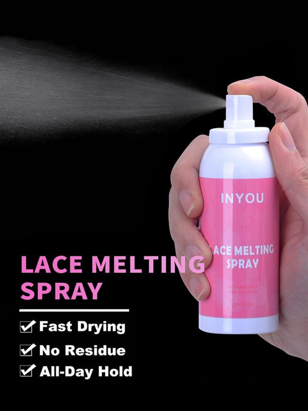 Lace Melting and Holding Spray Glue-Less Hair Adhesive for Wigs, Lace Bond Adhesive for Closure Wigs and Front Extensions, Strong Natural Finishing Hold with Control
