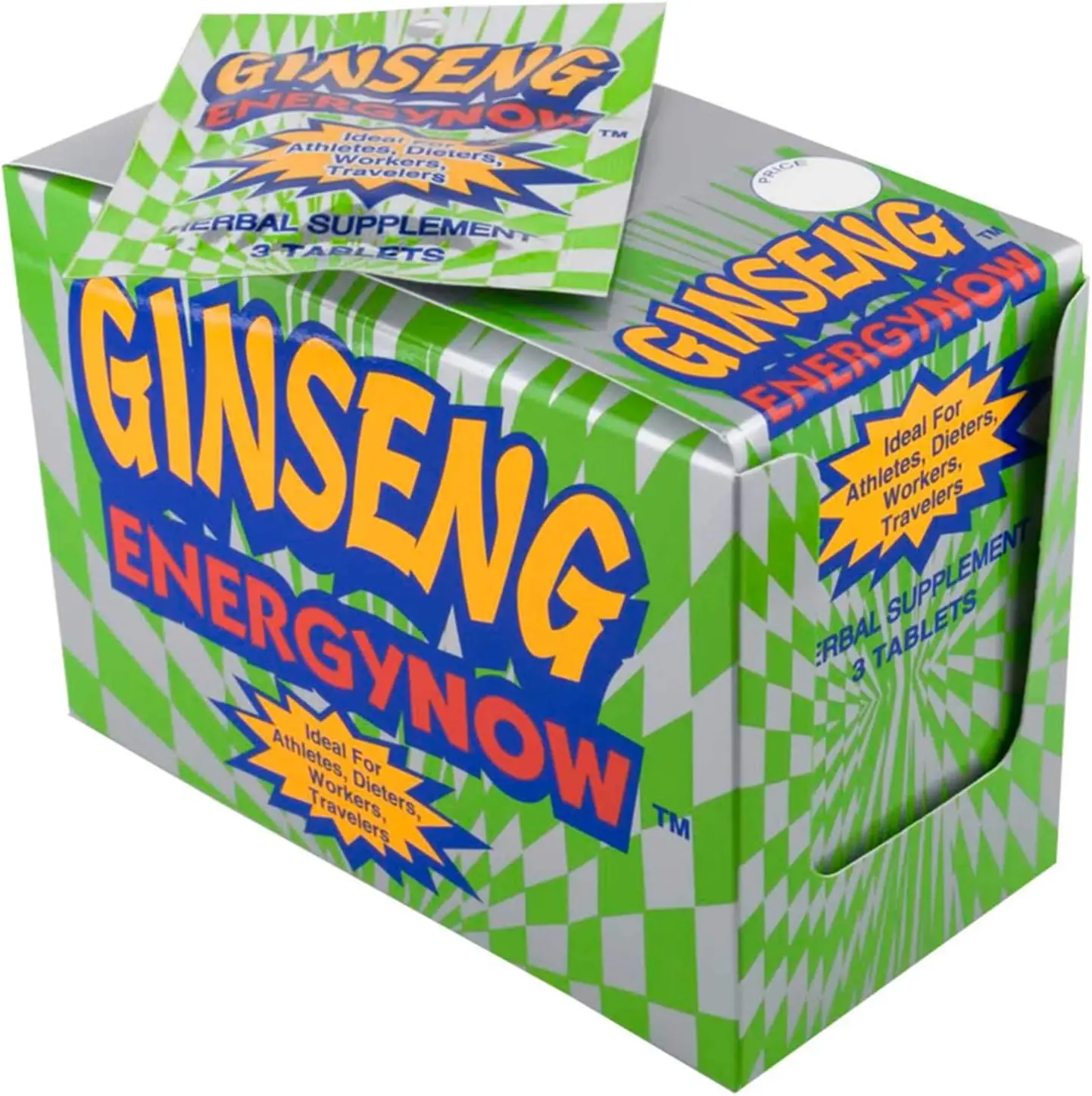 Green Hills Ginseng Herbal Supplement, 3 Tablets per Pack, Pack of 24