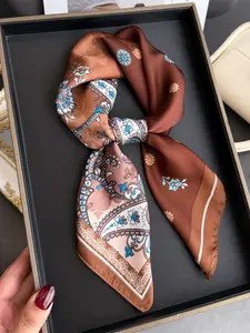 Women's Elegant Silk Scarf, Head Wrap, Hair Band, Mulberry Silk Shawl, Multifunctional Luxury Hand Washable, Wedding Party Travel Accessory