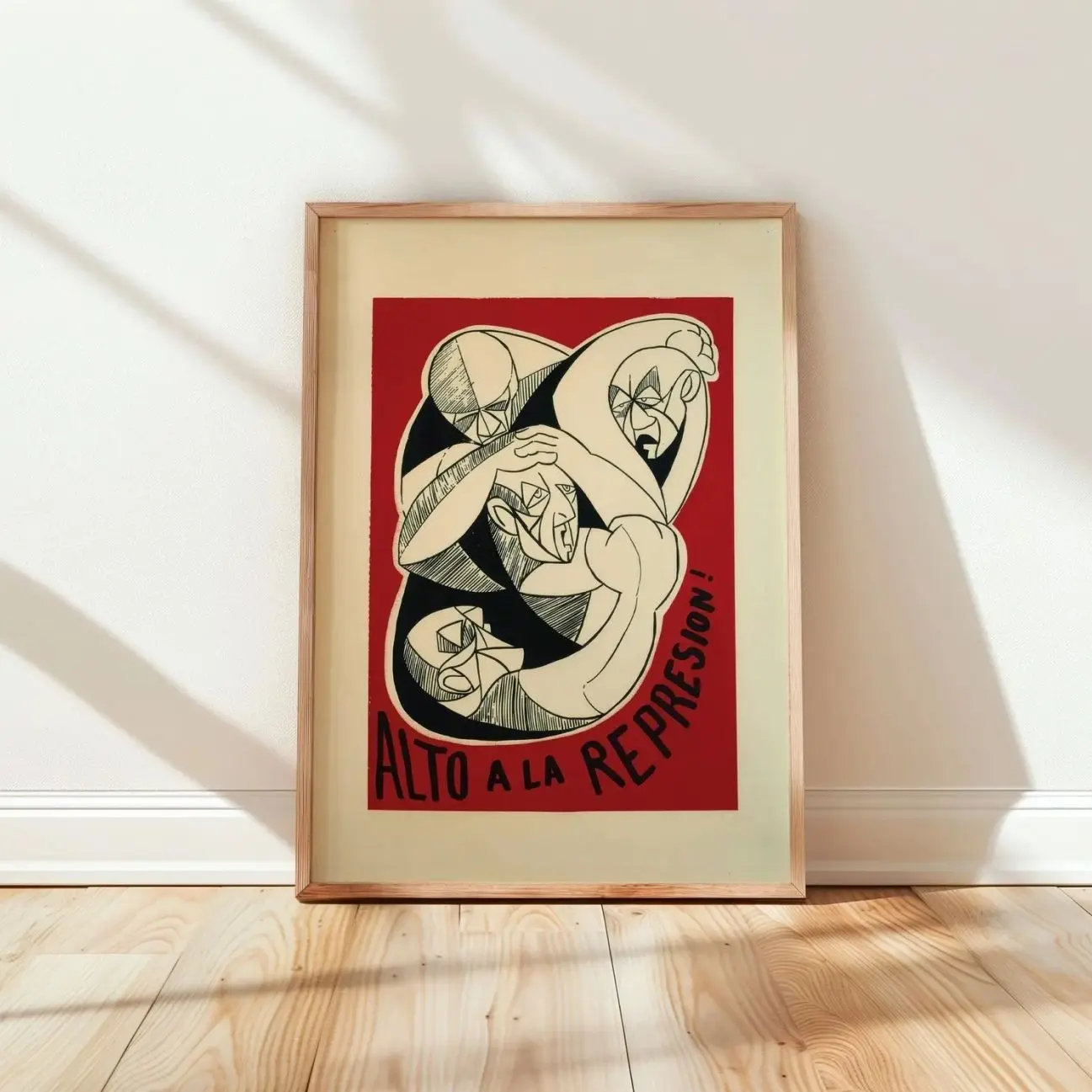 Alto a la Represion Poster, 1965 Protest Art, Vintage Political Graphic Print X