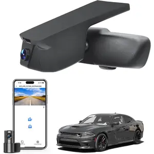 Front 4K & Rear 1080P Dash Cam Custom Fit for Dodge Charger 2015 2016 2017 2018 2019 2020 2021 2022 2023(Model A),GT R/T SRT Hellcat Widebody SXT Scat Pack,Integrated OEM Look,WiFi & App,128GB Card