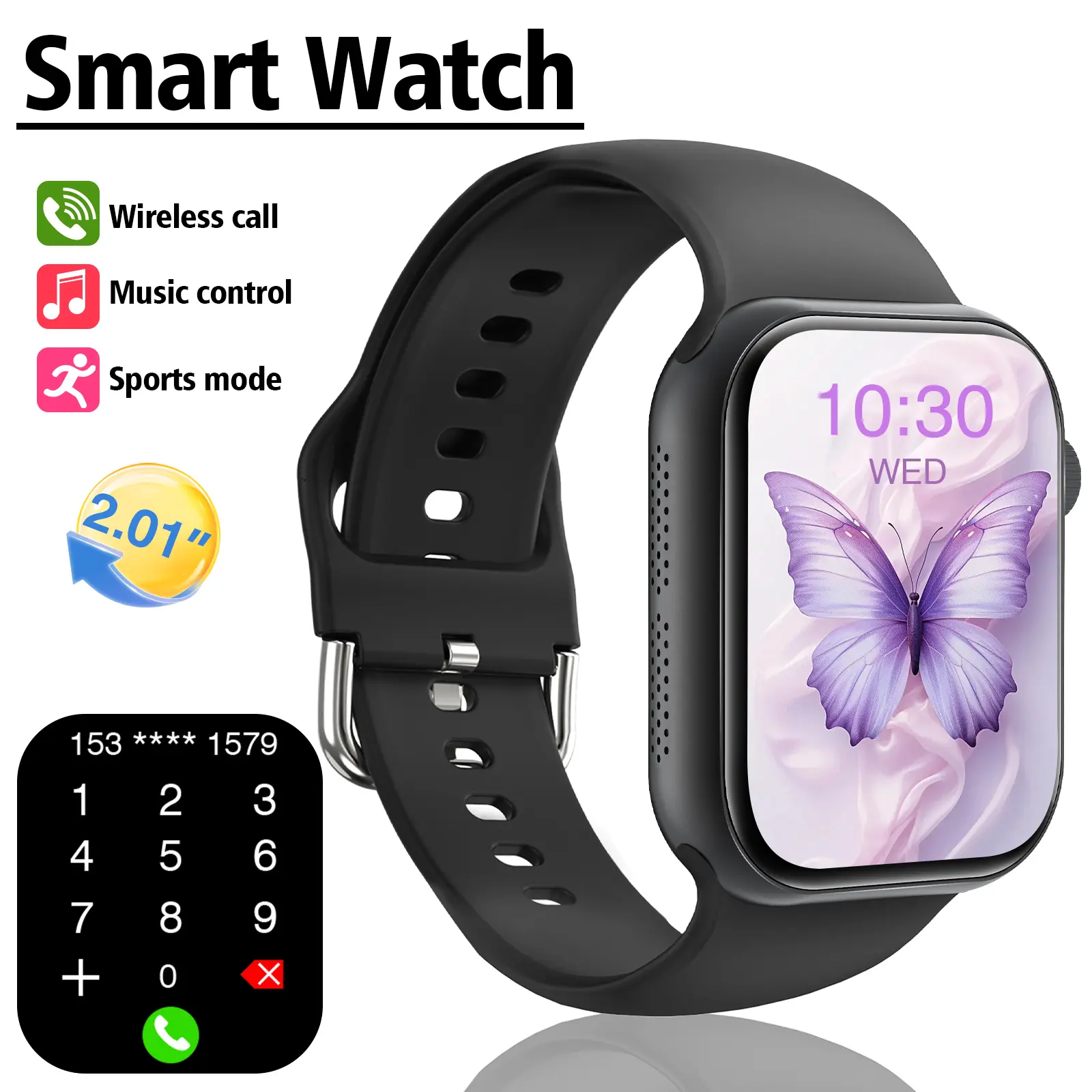 2026 Touchscreen Smart Watch, Sports Tracking Smartwatch with Calls, Wearable Tech Gadgets, Suitable for Men and Women, with High-definition Call Quality, Step and Time Tracking, Music and Message Notifications, Wireless Connection for IPhone and Android