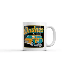 Dadass Mug Funny Sarcastic Fathers Day Graphic Novelty Coffee Cup - 11oz Funny Coffee Mugs Ceramic Printed Drinkware Cup