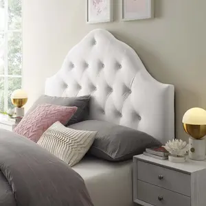 Modway Sovereign Queen Diamond Tufted Performance Velvet Headboard in White