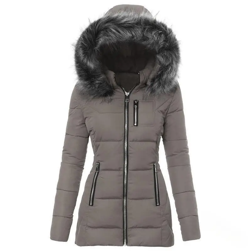 Women's Winter Windproof Warm Down Coats - Waterproof Thicken Hooded Fashion Puffer Jacket, High-Quality Down Filling for Maximum Warmth, Windproof & Waterproof Outer Fabric, Adjustable Drawstring Hood, Thickened Lining, Multiple Warm Pockets, Stylish Pu