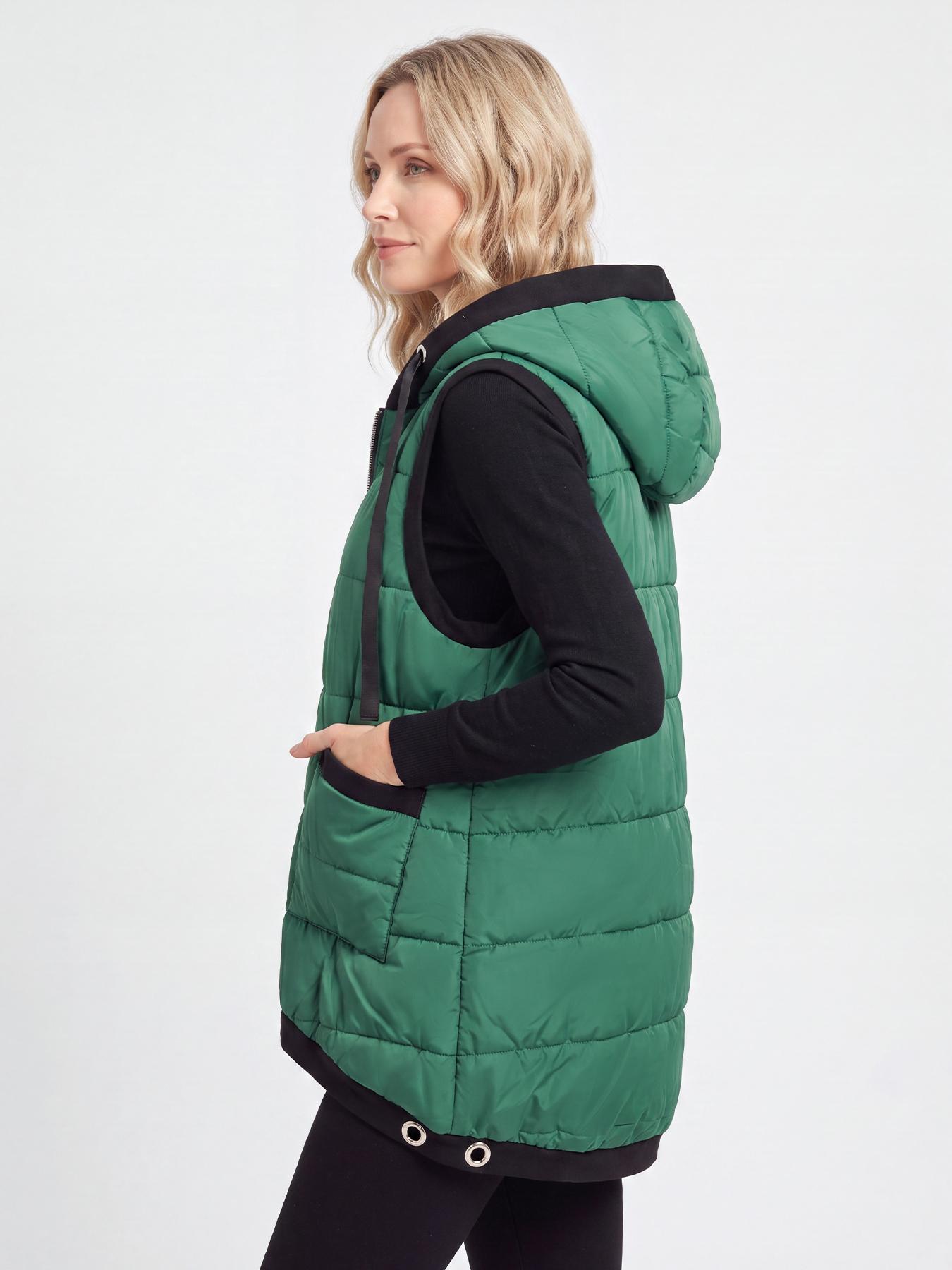 Aswulk Women Hooded Quilted Padded Vest, Thick Zip Up Sleeveless Jacket With Big Pockets, Front Short Back Long Casual Layering Gilet