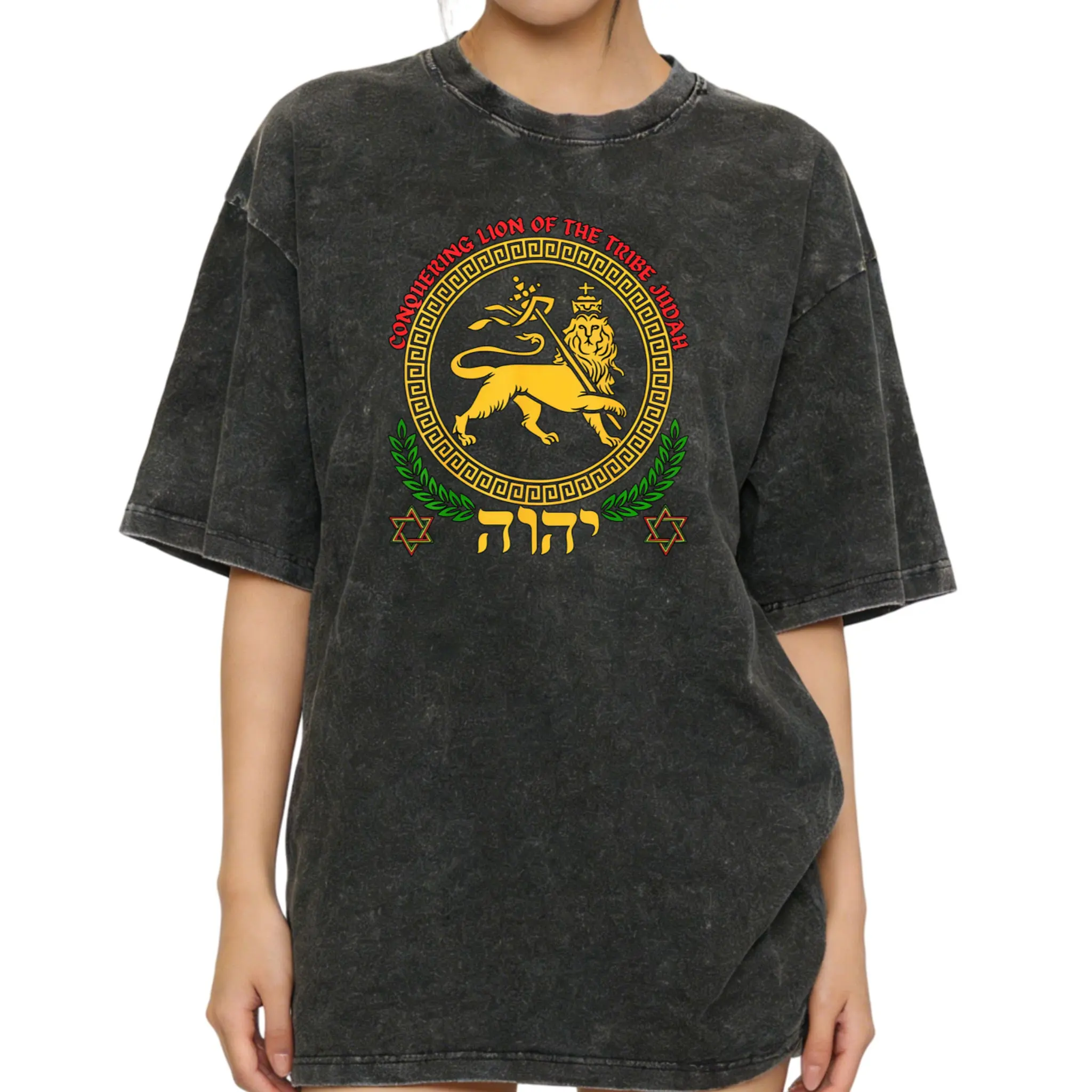 Unisex Hebrew Israelite YHWH Lion of Judah Yahweh Rastafarian Art T-Shirt