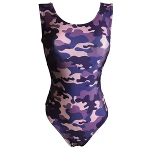 Purple Camo Leotard for Gymnastics & Dance | Foxy's Leotards - Made in USA
