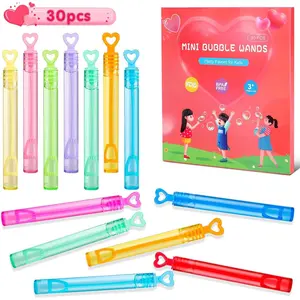 Valentines Day Mini Bubble Wands Valentines Party Favors for Kids 30PCS Valentines Heart Bubbles Bulk for Wedding Classroom Prizes Goodie Bag Stuffers Valentines Day Gifts for Kids Toddler Girls Boys