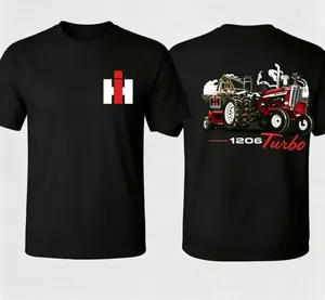 Farm Dad Favorite IH 1206 Turbo Tractor Graphic T-Shirt | Proud Farmer Vintage Red Tractor Tee | Ultra-Soft Comfortable Cotton Unisex Shirt | Country Life Streetwear | Gift for Dad Husband Boyfriend Grandpa Tractor Lover | TikTok Trending Rural Style
