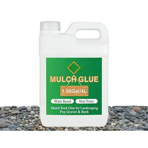 1.05Gal/135oz Mulch Glue for Pea Gravel,-Drying &  Landscape Adhesive,Lockdown Rock Glue for Landscaping, Outdoor Glue for Landscaping Projects