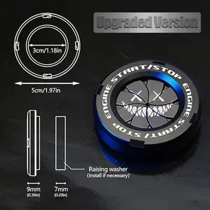 Car Start Button Cover, Universal Car Accessories forCar Decor, Car Stuff, One-click Start Key, CarGadgets, Car Interior Decoration, Car Interior