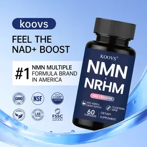 KOOVS NMN × NRHM Complex 19500mg Per Bottle, 8-in-1 Complex, Zero Filler, Pure NMN 650mg Per Serving with NRHM 100mg, Astragalus Root Powder, Trans-Resveratrol, PQQ, CoQ10, & Reduced Glutathione | Dual NAD+ Supplement Precursor