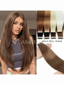 50 G 20 inch Tape in Synthetic Hair Extensions,20 pcs Invisible Tape in Hair Extension, Gifts for Women, Party, Valentine's Day, Christmas, New Year, Halloween, Cosplay, Music Festival, Daily Use, Synthetic Hair Pieces