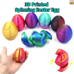 Creative Rotating Easter Egg, 3D Printed Spiral Egg, Fashionable Creative Toy, Unique Gift, Festival Present