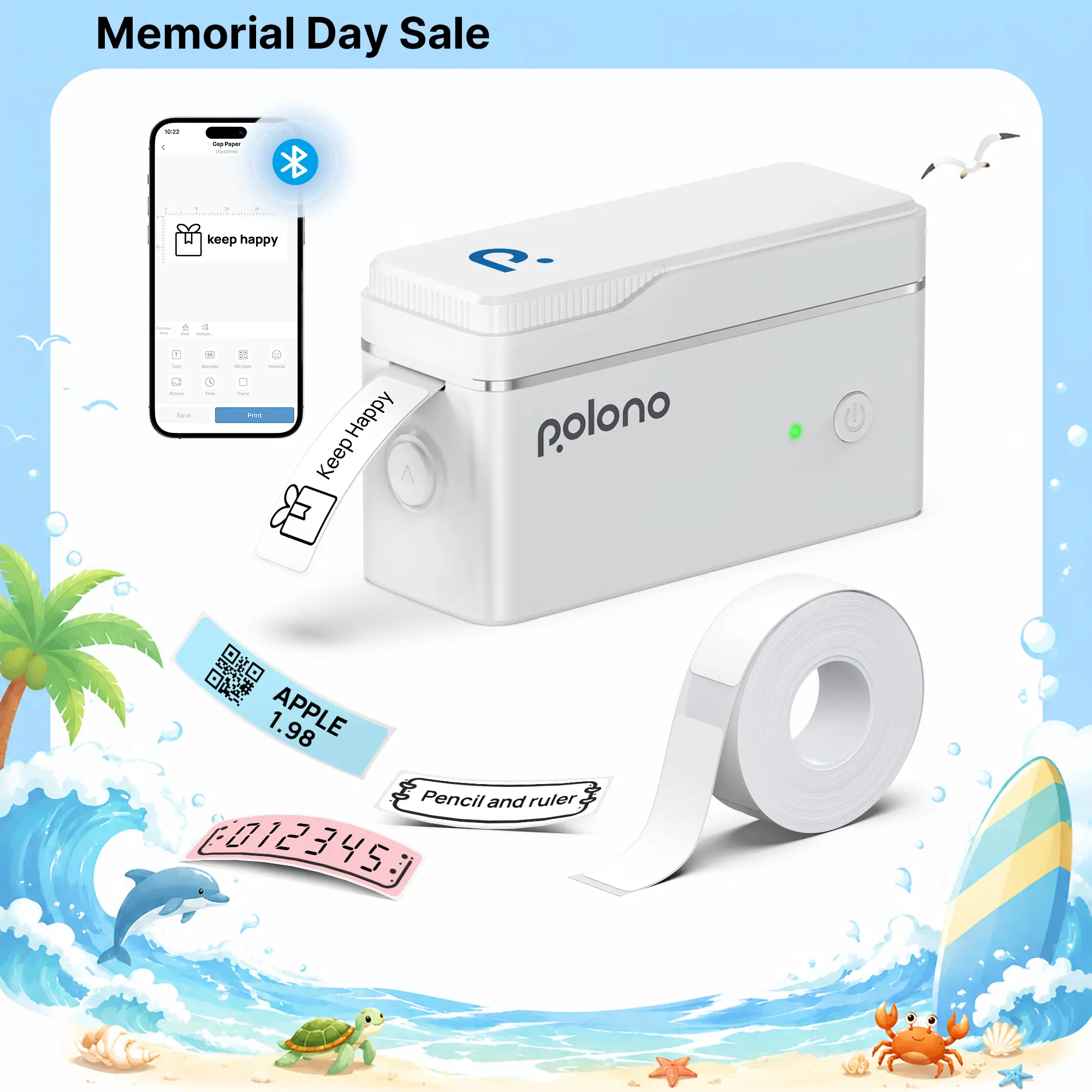 P31S Bluetooth Thermal Label Printer, Wireless Mini Sticker Printer with Tape,  Portable Thermal Printer For Study Notes, Barcode,Memos, Fillers, TikTokShopBlackFriday, Mothersdaygift #SummerVibes,summerwins
