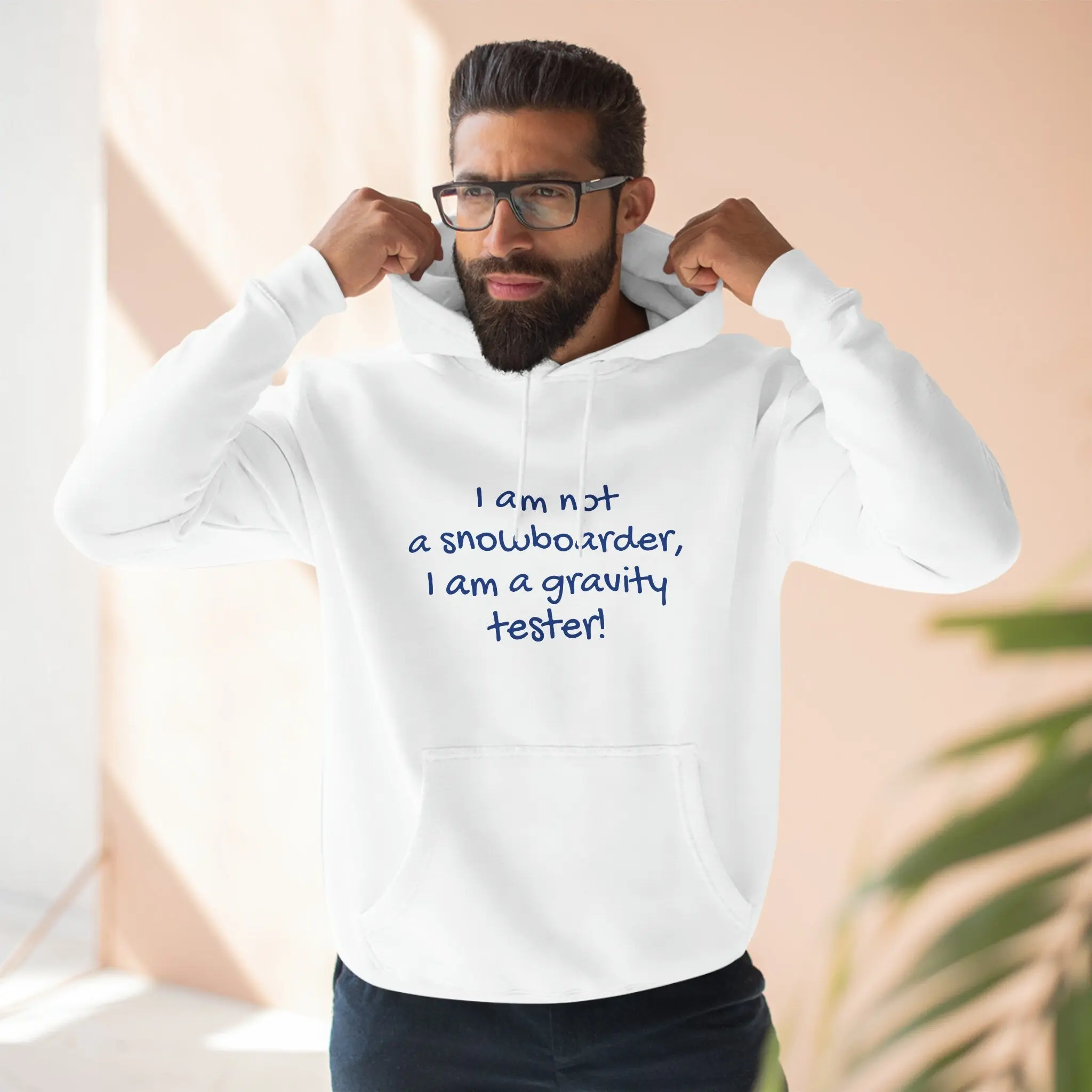 Snowboarder Gear: "Gravity Tester", Snowboarder Hoodie, Stylish Unisex Pullover, Skiing Sweatshirt, Winter Sports Apparel, Menswear Sweater