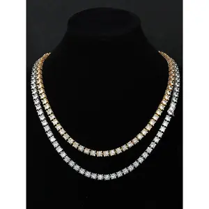 Rhinestone Decorated Link Chain Necklace for Men, Fashion Jewelry for Party, Daily Clothing Decor, Trendy All-match & Exquisite Jewelry for Birthday Gift