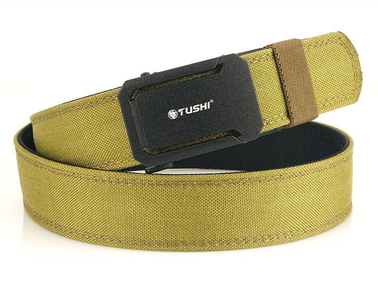 Unisex Tactical Diving Belt, Double Layer High-Tensile Nylon Belt, Stepless Adjustable Metal Buckle Breathable Waist Belt for Outdoor Diving & Tactical Sports