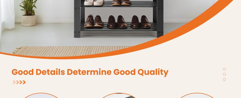 Shoe Organizer, 3-Tier Bamboo Storage Benches Organizer, Holds Up to 286 lb Entryway Bench, Suitable for Entryway Bedroom Living Room Balcony pantry