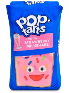 iscream Pop Tarts Package Pillow Set with 2 Plushie Tart Mini Pillows with Holographic Tart Wrapper 14" x 8"