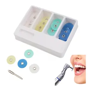 40 Pieces Composite Finishing Kit Dental Polishing Discs and Tools 12mm & 14mm Dental Polisher Supplies with Mandrel Stem Professional Denture Burs Sanding Strips Resin Material for Teeth