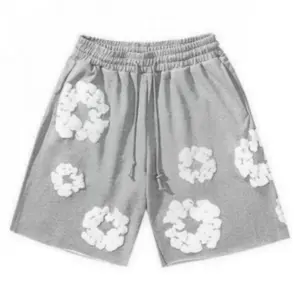 Denim Tears 2026 Kapok Print Joggers & Mesh Shorts | Unisex Plus-Size Activewear Set | Trendy Couple Style