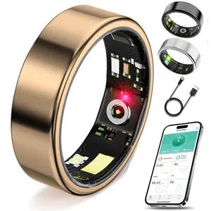 2026 Upgraded Smart Ring for Women Men, Smart Health Ring - IP68 Fitness Ring, Fitness Tracker with Sleep Tracker, Step Tracker, Distance Monitoring for iPhone and Android - Birthday Gifts/Father Gifts/Mother Gifts