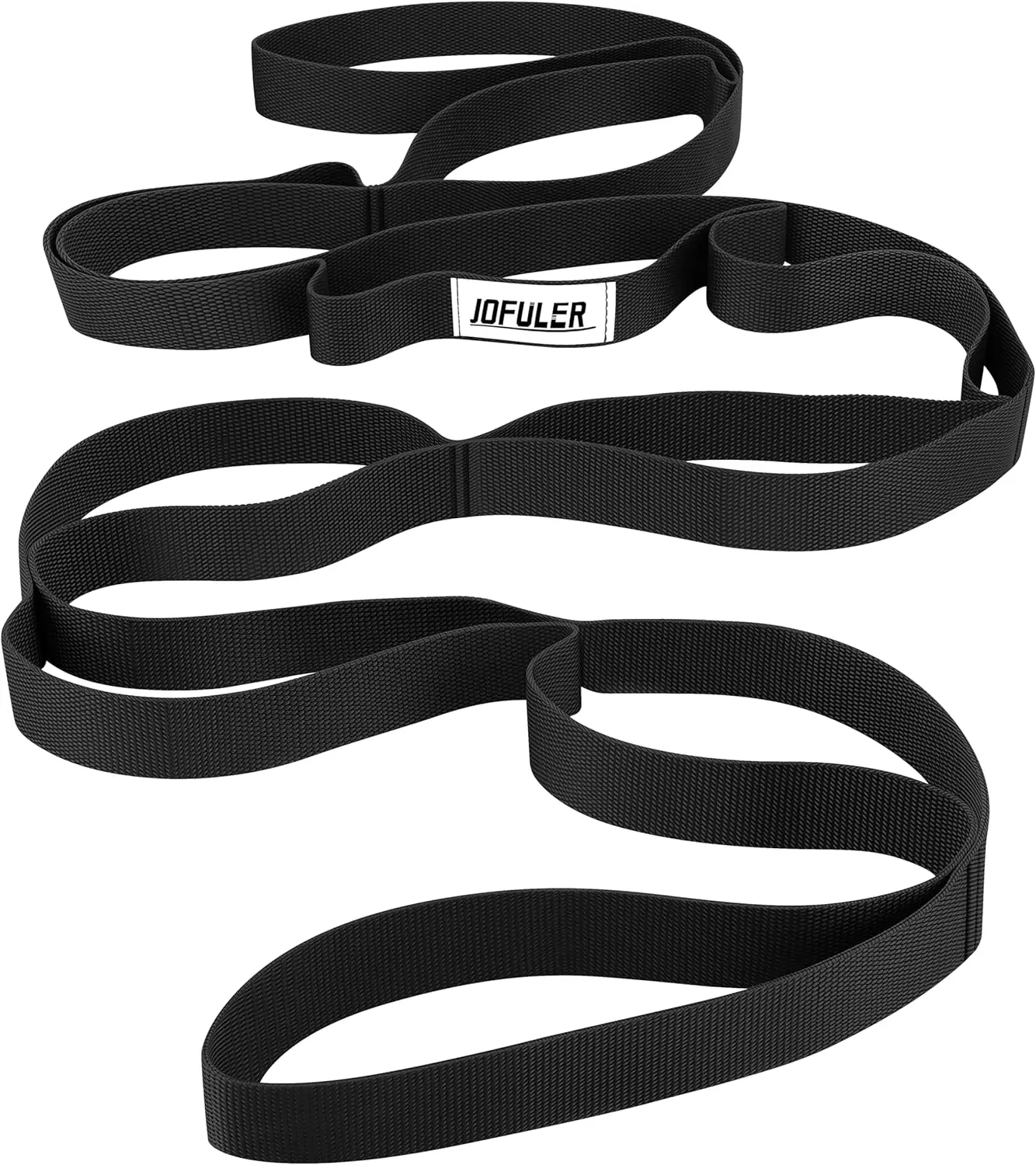 Stretching Strap for Physical Therapy and Home Rehab, 10 Loops | Non-Elastic Yoga Strap for Hamstring, Calf and Back Stretching, Mobility, Exercise, Pilates, Flexibility