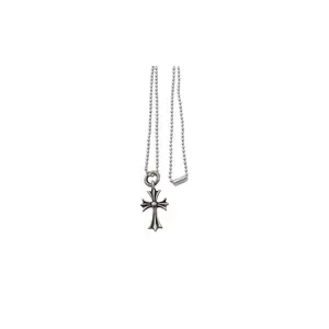 Tiny CH Cross Pendant With Ballchain "Silver" CHRM0345