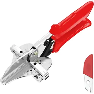 Ratchet Miter Shears for Angular  Molding Crafting, Shoe Molding & Quarter Round  Tool Miter , Adjust at 45-135 Degree Multi-Angle  Hand Tool for Soft , PVC, MDF