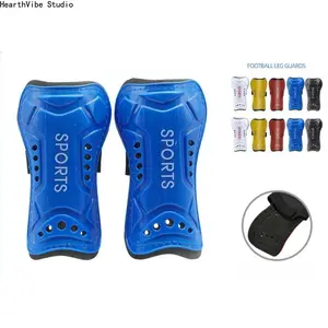 Lock In & Play: Pro Soccer Shin Guards with Sleeves | Thickened Perforated Anti-Collision Leg Pads | Adjustable Strap Calf Protective Gear for Youth & Adults