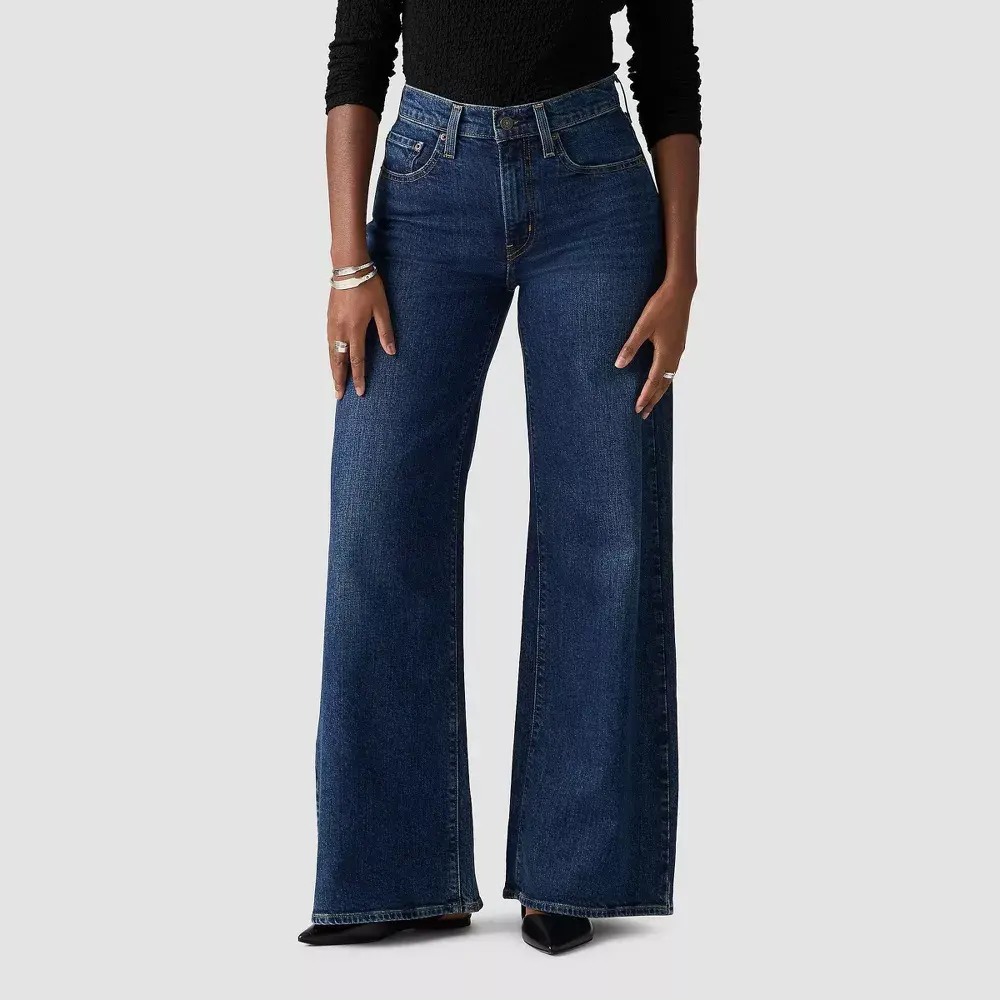 Levi's Women's High-Rise Wide-Leg Full-Length Jeans - Blue Woodstock Levi's Women's High-Rise Wide-Leg Full-Length Jeans - Blue Woodstock