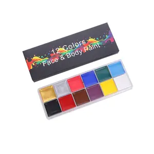 12-color oil paint theatrical performance makeup oil paint Halloween Christmas New Year makeup oil paint body painting pigments