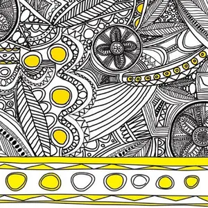 Black & Yellow Luncheon Napkins