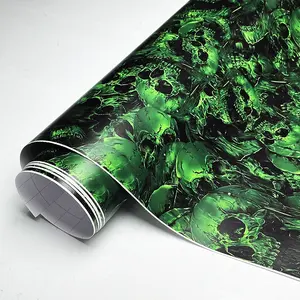 Skull Sticker Bomb Graffiti PVC Vinyl Wrap Film, Air Release Self Adhesive, DIY Car Motorcycle Bicycle Decoration Sticker, Car Decals, Premium Skull Stickers