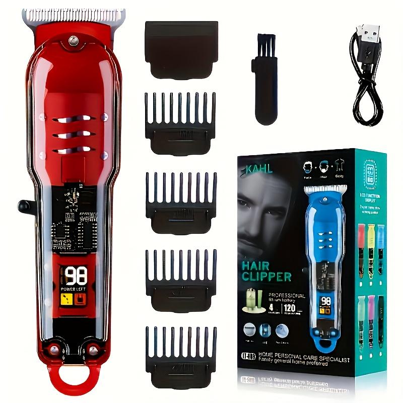 Professional Transparent Hair Clipper for Men - Cordless Rechargeable Trimmer with High-Speed Silent Motor, USB-C Precision Grooming for Home & Salon, Portable Electric Hair Cutting Machine, Durable & Easy to Clean