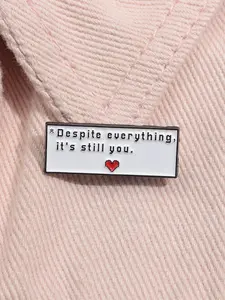 Undertale Despite Everything It's Still You Enamel Pin RPG Game Classic Lines Metal Brooch Lapel Backpack Badge Fashion Jewelry Accessories Gift for Gamer Friends